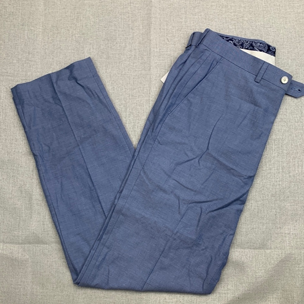 Lauren Ralph Lauren Men's Blue Chambray Cotton Suit Separate Pants Size 32x32